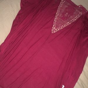 Burgandee over sized sleeveless cardigan